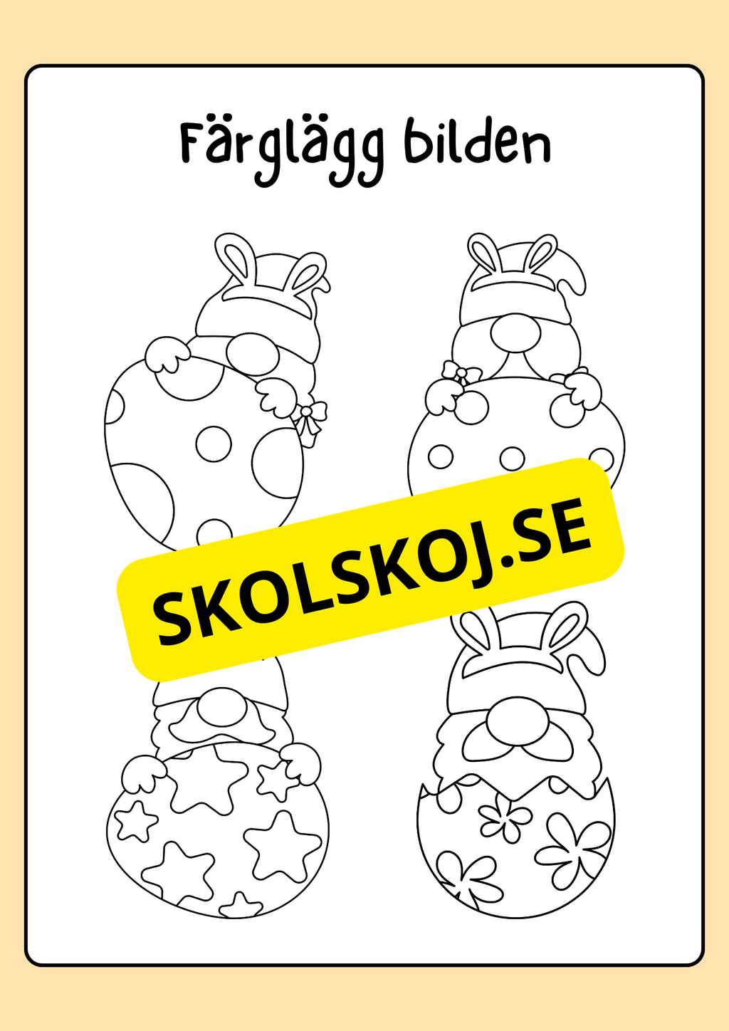 Målarbok - Påsk