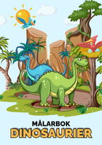 Målarbok dinosaurier