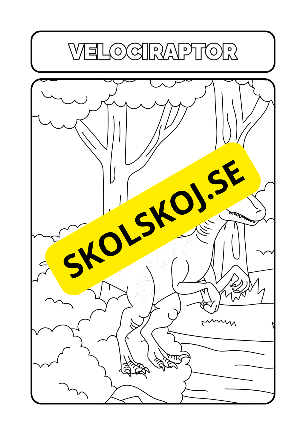Målarbok dinosaurier