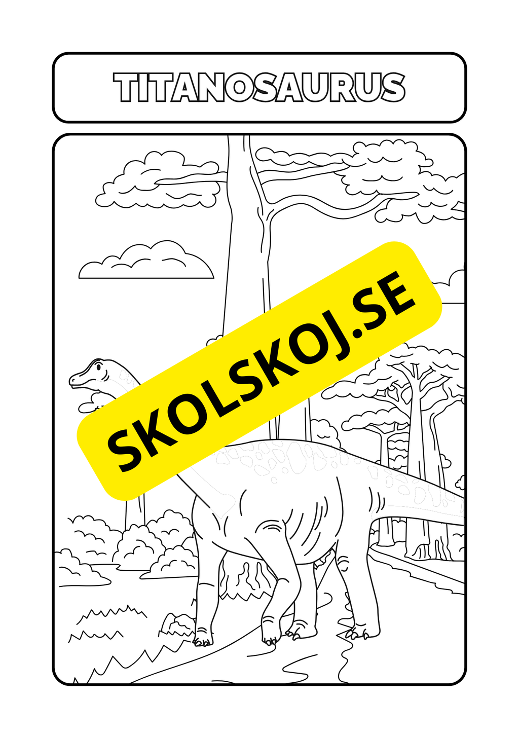 Målarbok dinosaurier