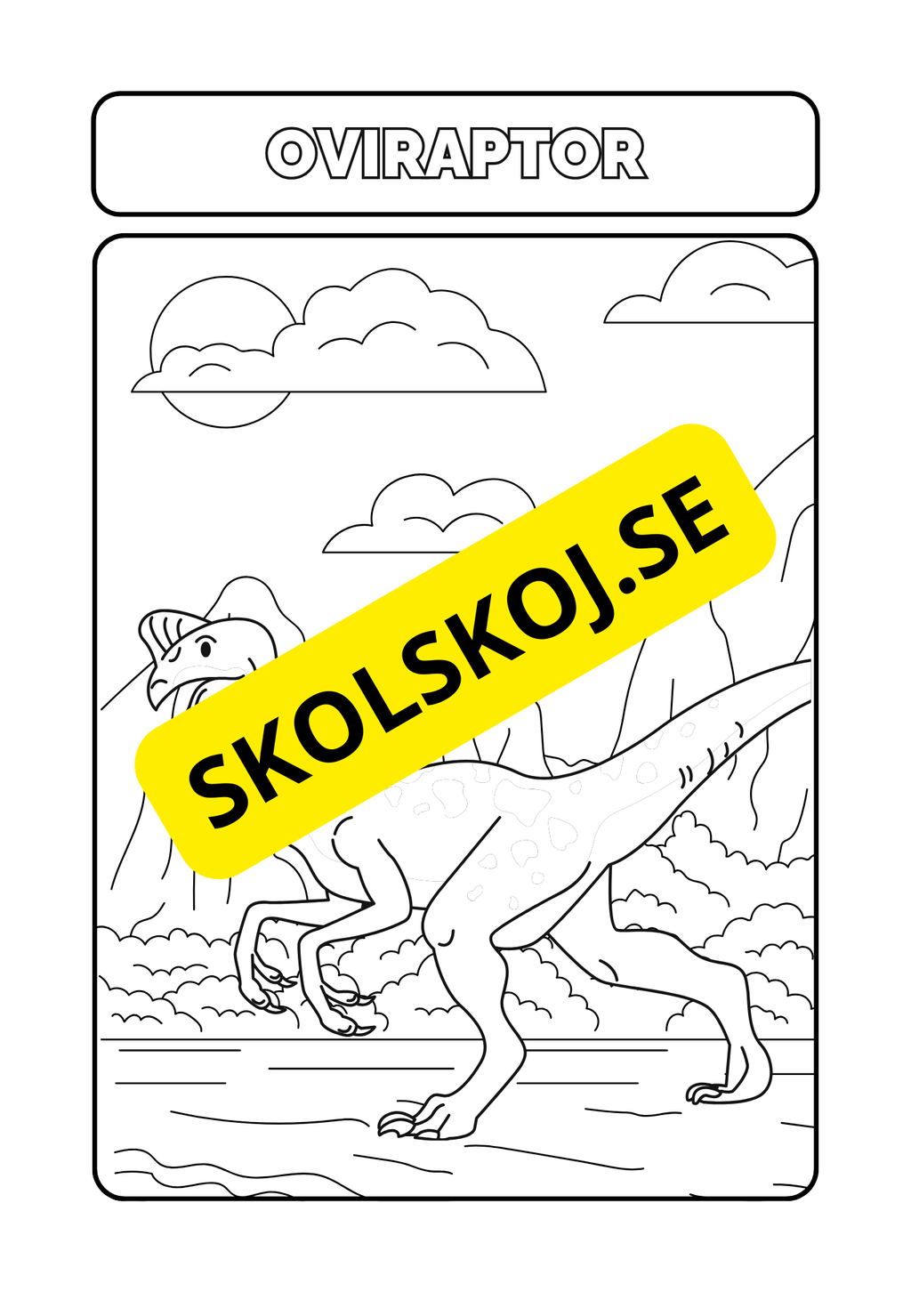 Målarbok dinosaurier