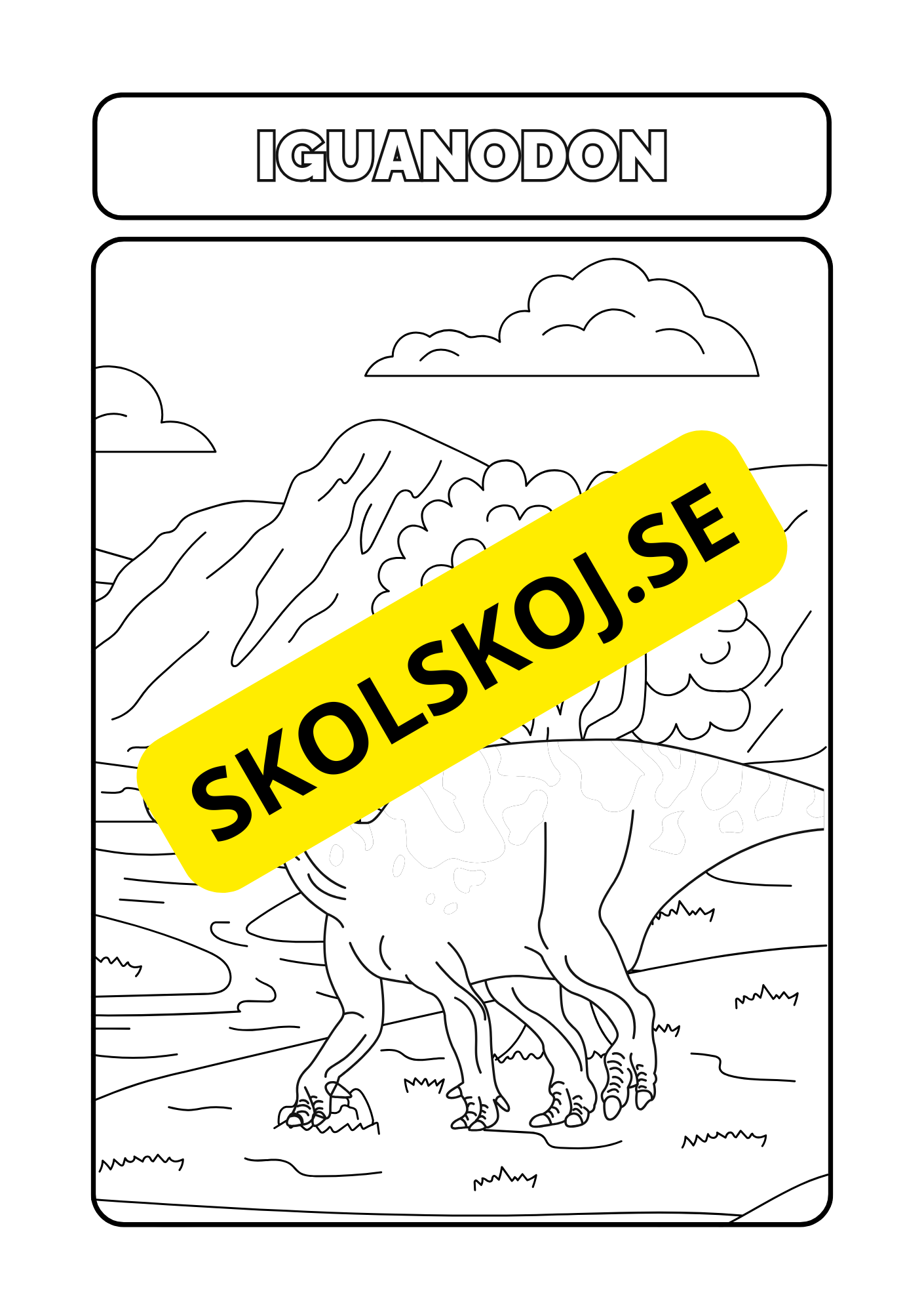 Målarbok dinosaurier