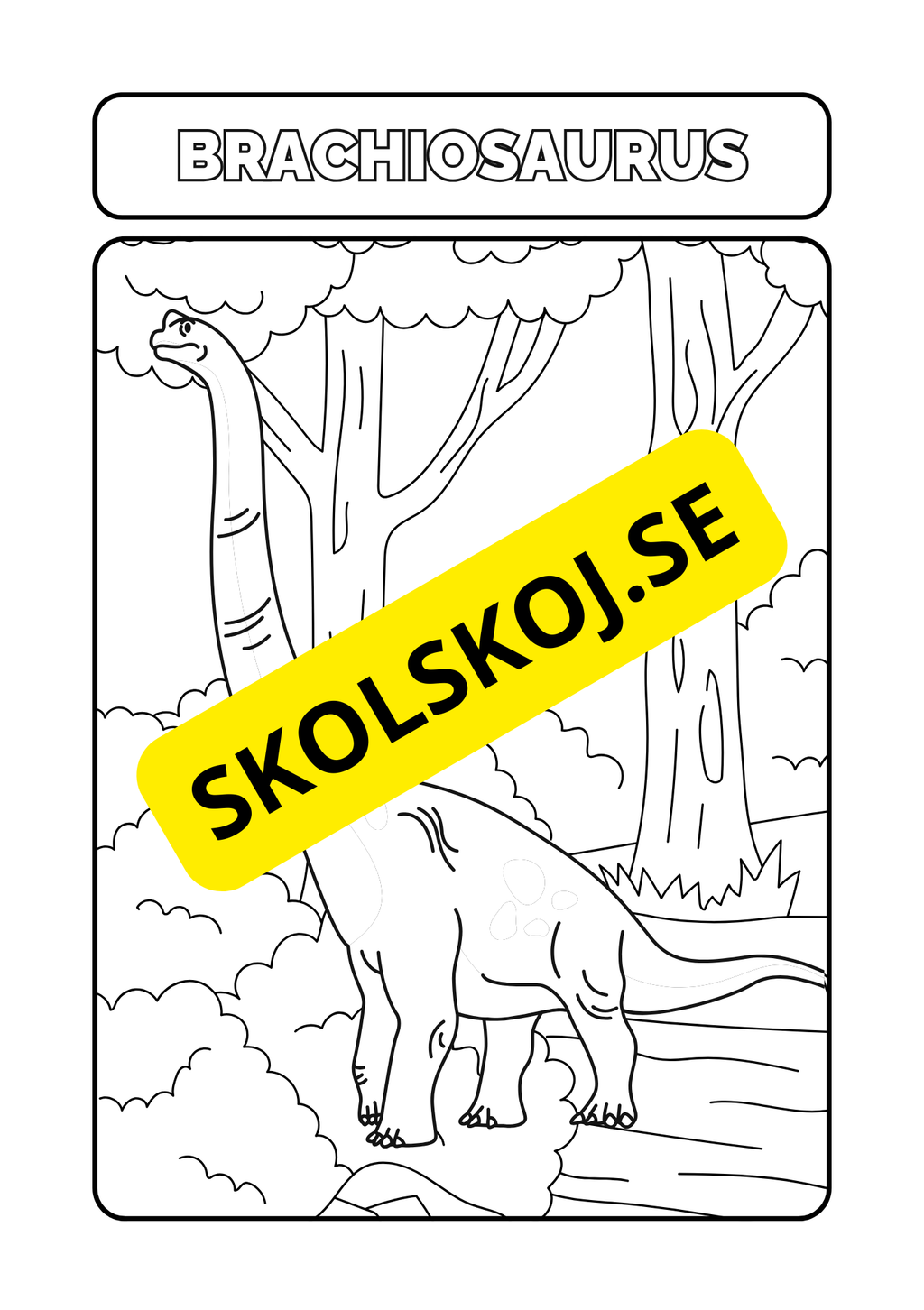 Målarbok dinosaurier