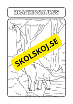 Målarbok dinosaurier