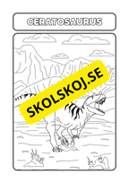 Målarbok dinosaurier