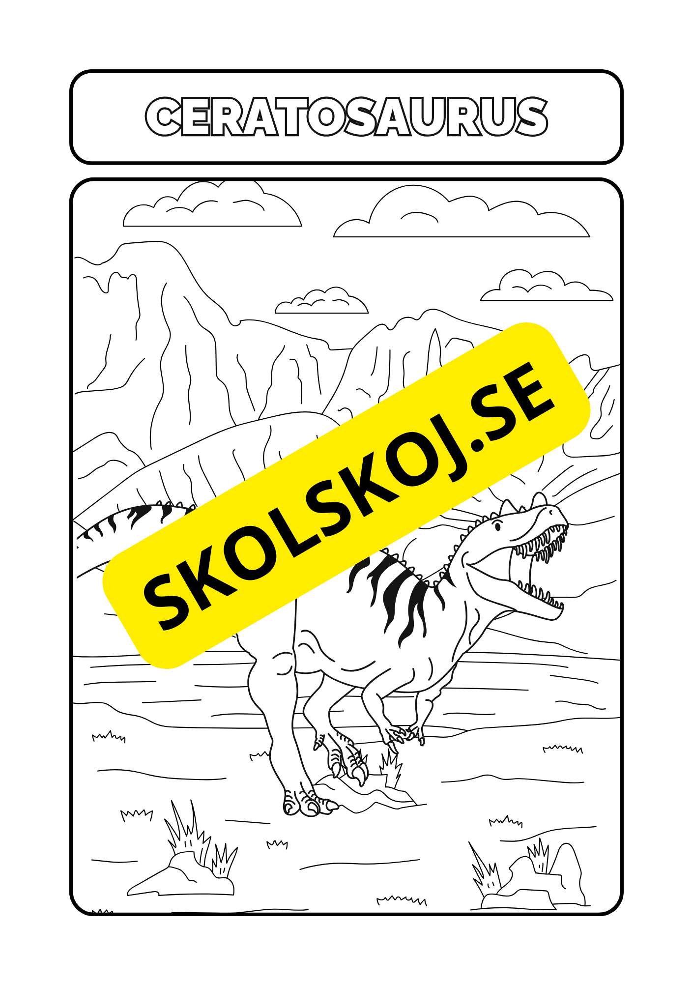 Målarbok dinosaurier