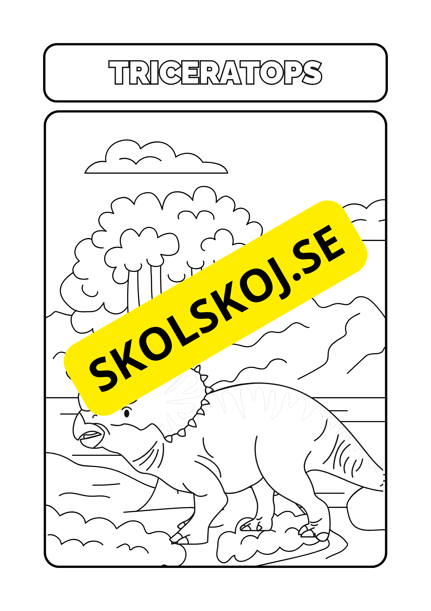 Målarbok dinosaurier