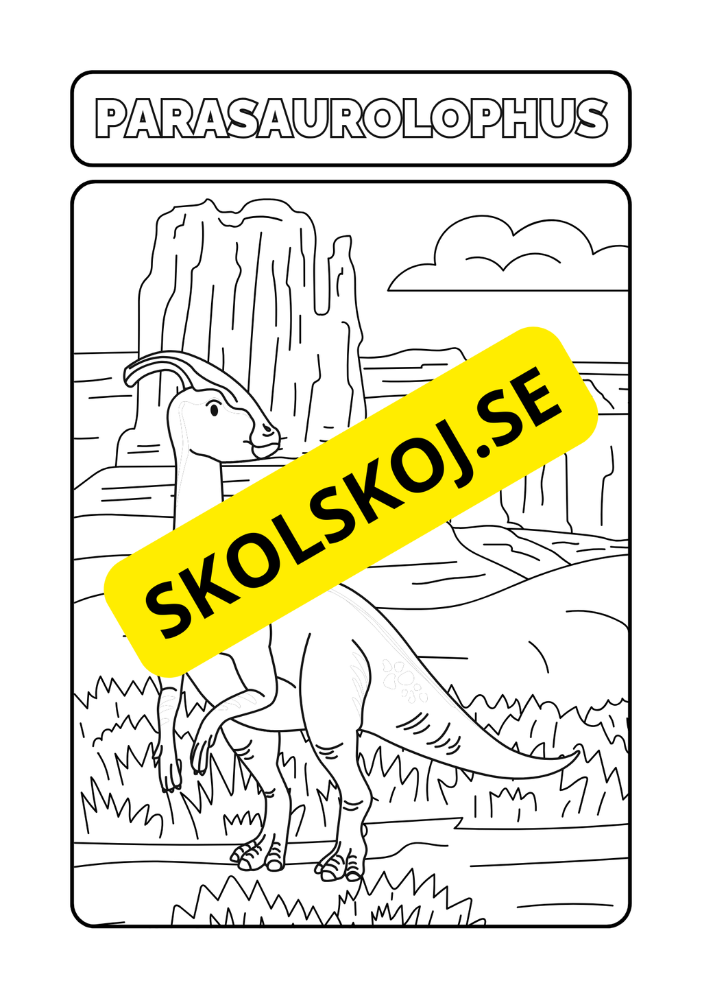 Målarbok dinosaurier