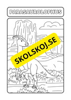 Målarbok dinosaurier