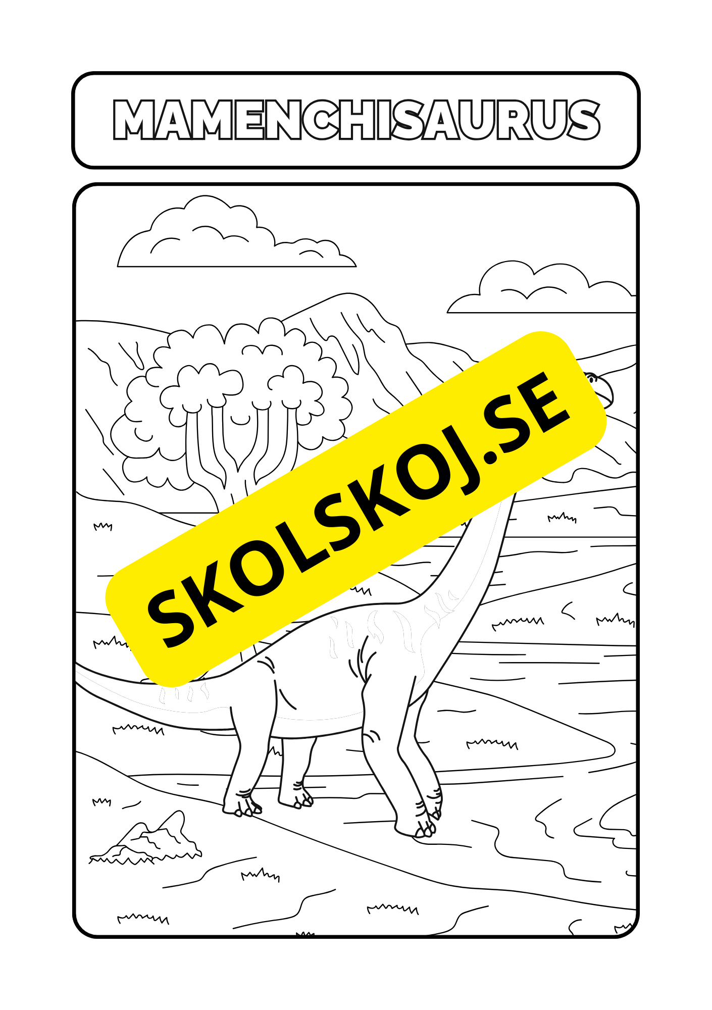 Målarbok dinosaurier