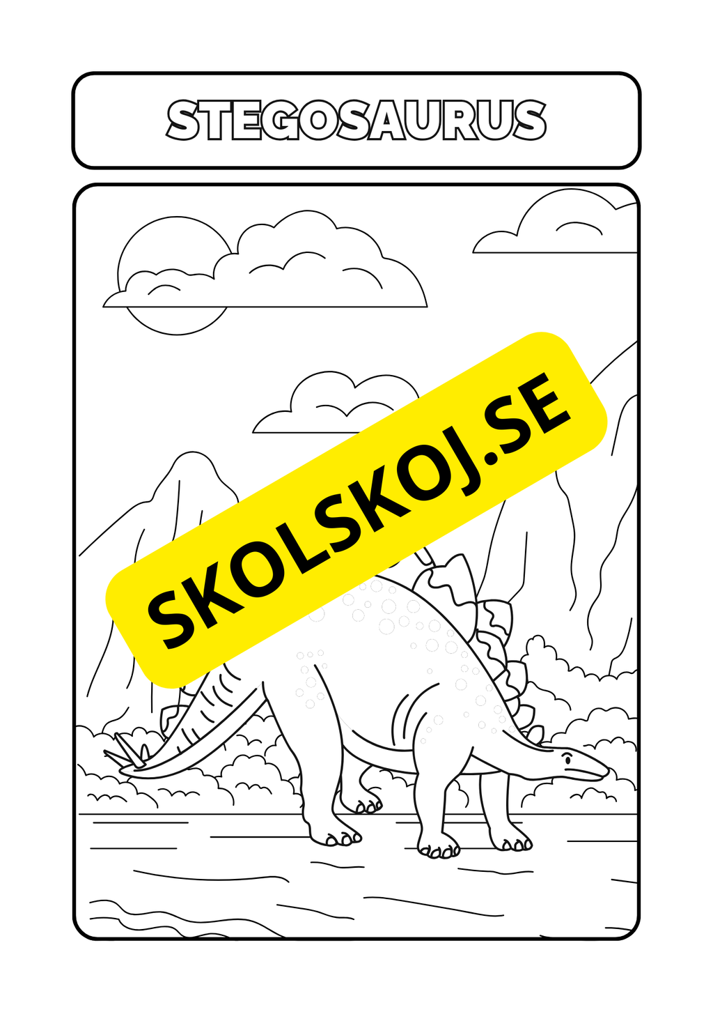 Målarbok dinosaurier