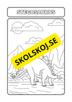 Målarbok dinosaurier
