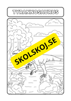 Målarbok dinosaurier