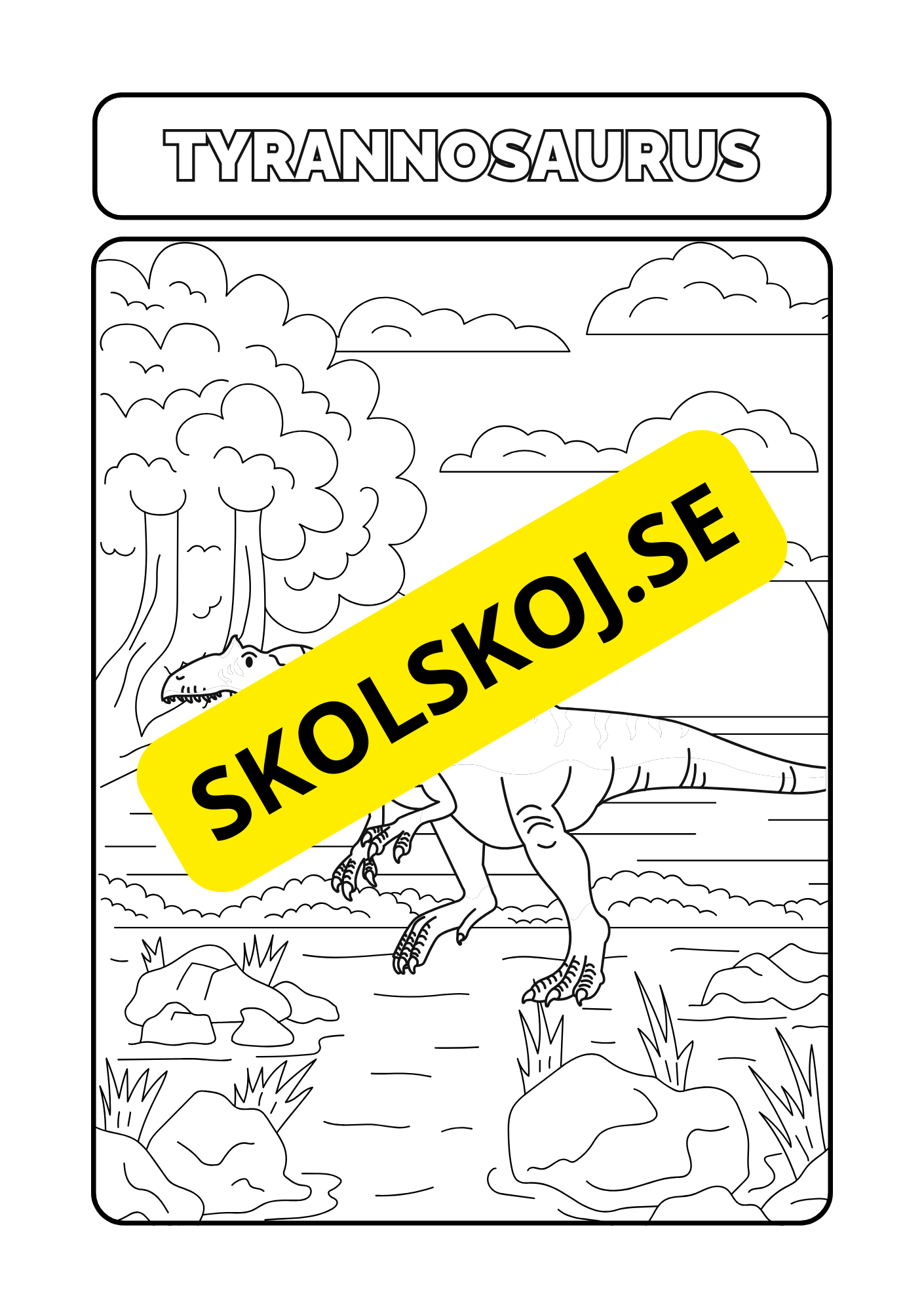 Målarbok dinosaurier