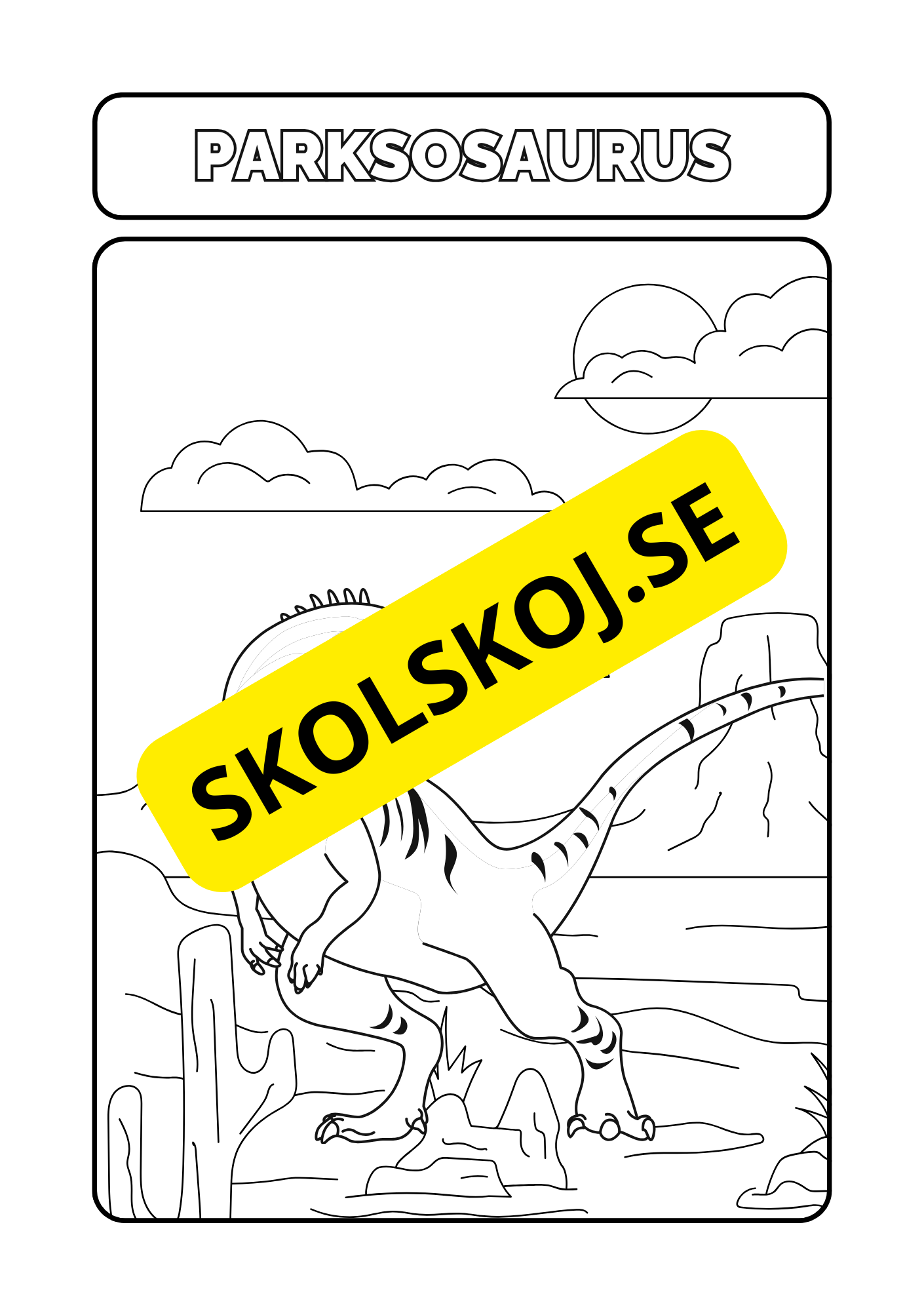 Målarbok dinosaurier