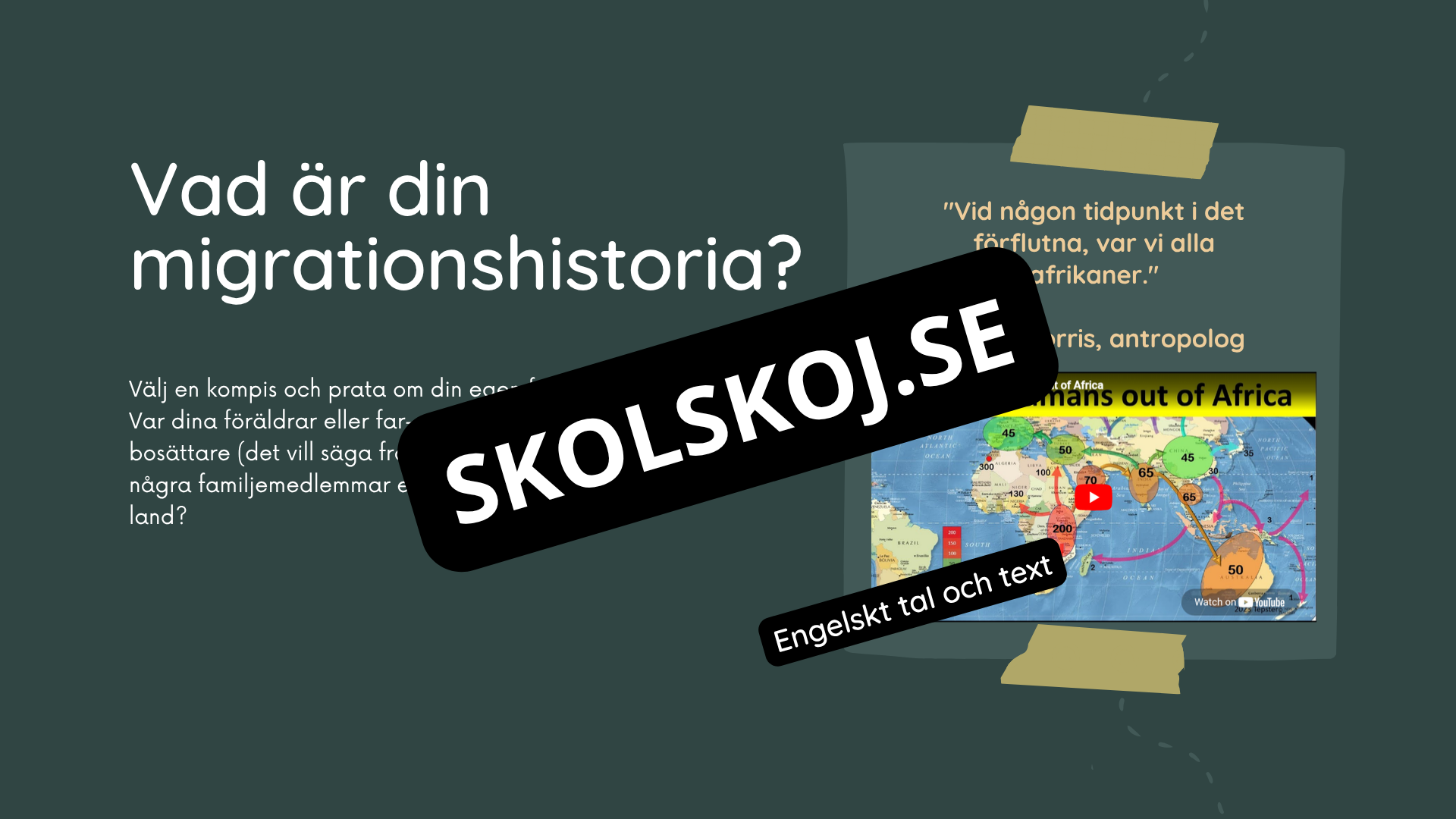 Människans resa - Powerpoint och PDF format