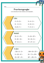 Matematiska uttryck och prioriteringsregler - Årskurs 6 - 9