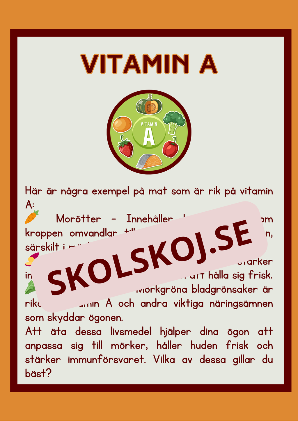 Matens kemi - Vitaminer