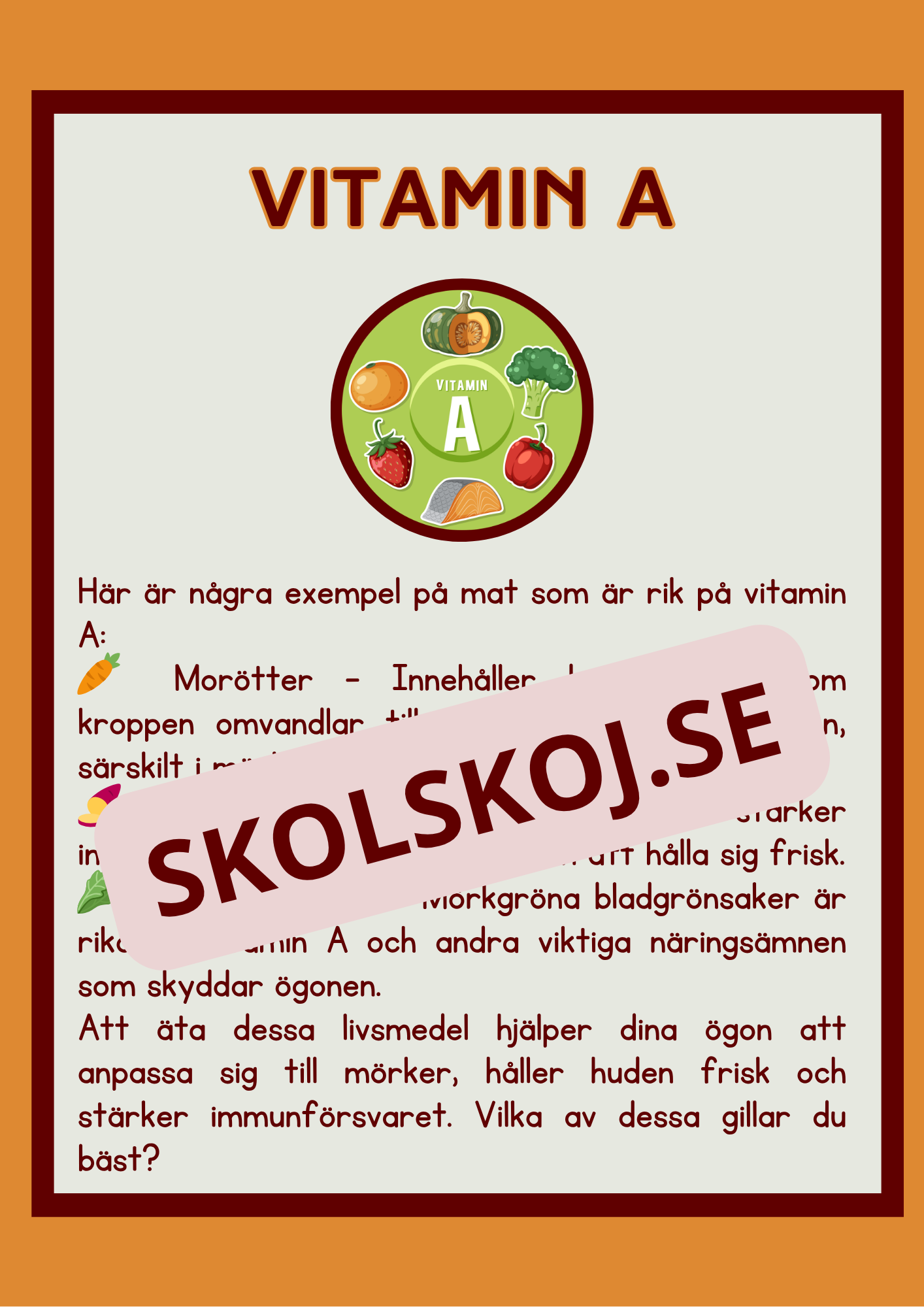 Matens kemi - Vitaminer