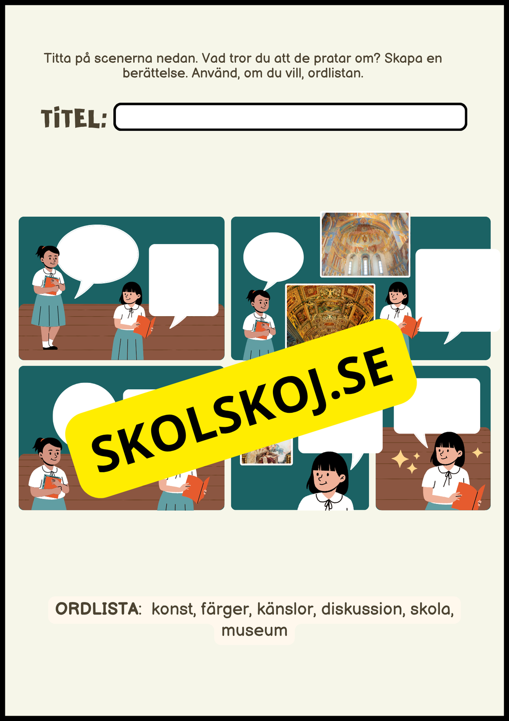 Mina korta berättelser - Fsk - Årskurs 3