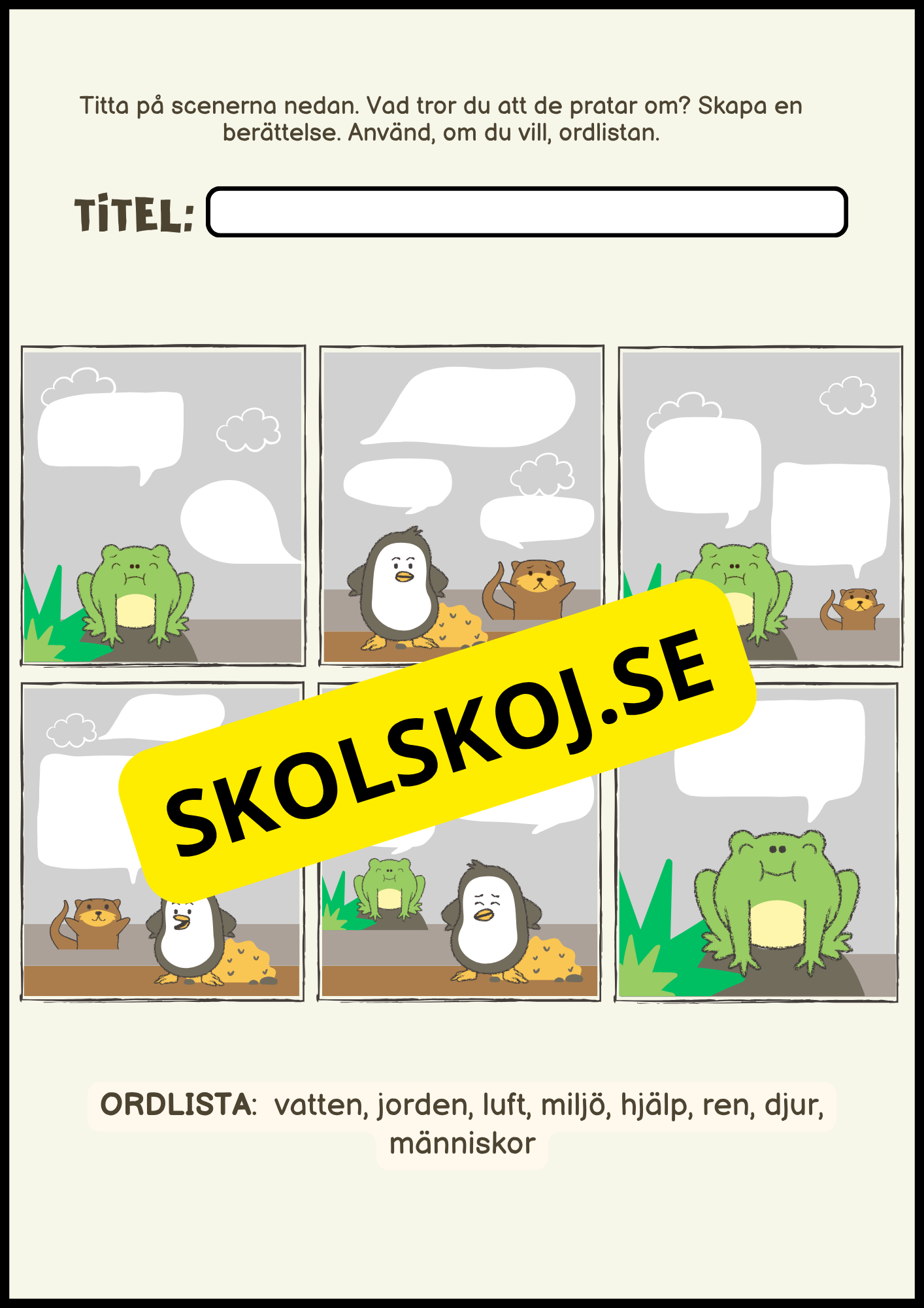 Mina korta berättelser - Fsk - Årskurs 3