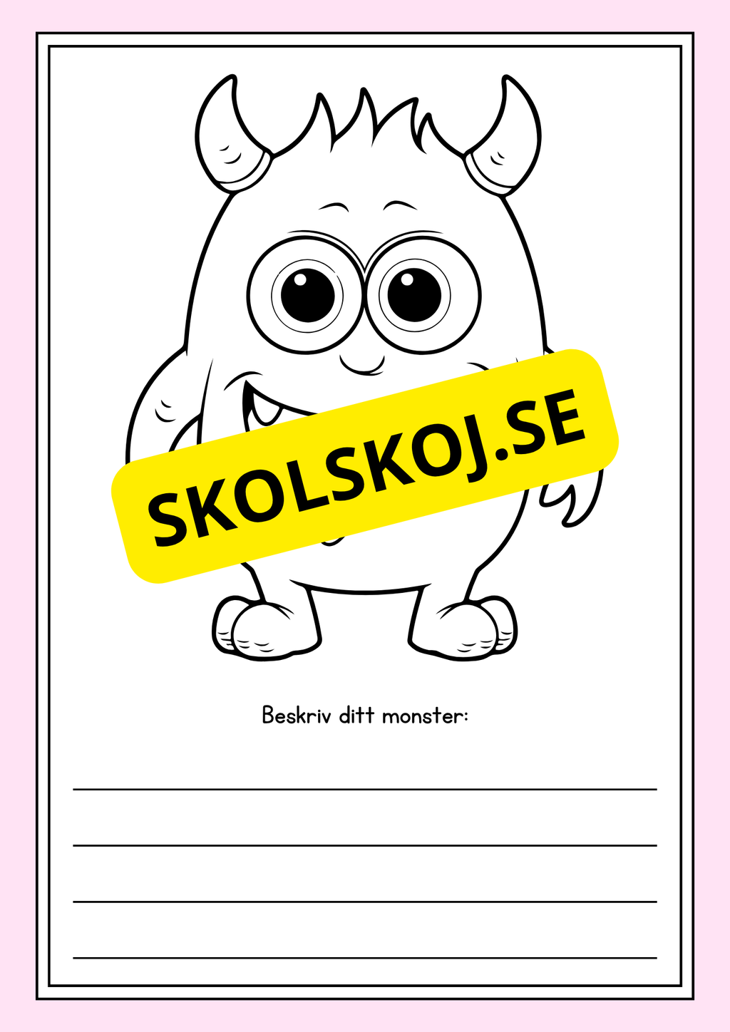 Mina monster - Beskriv ditt monster
