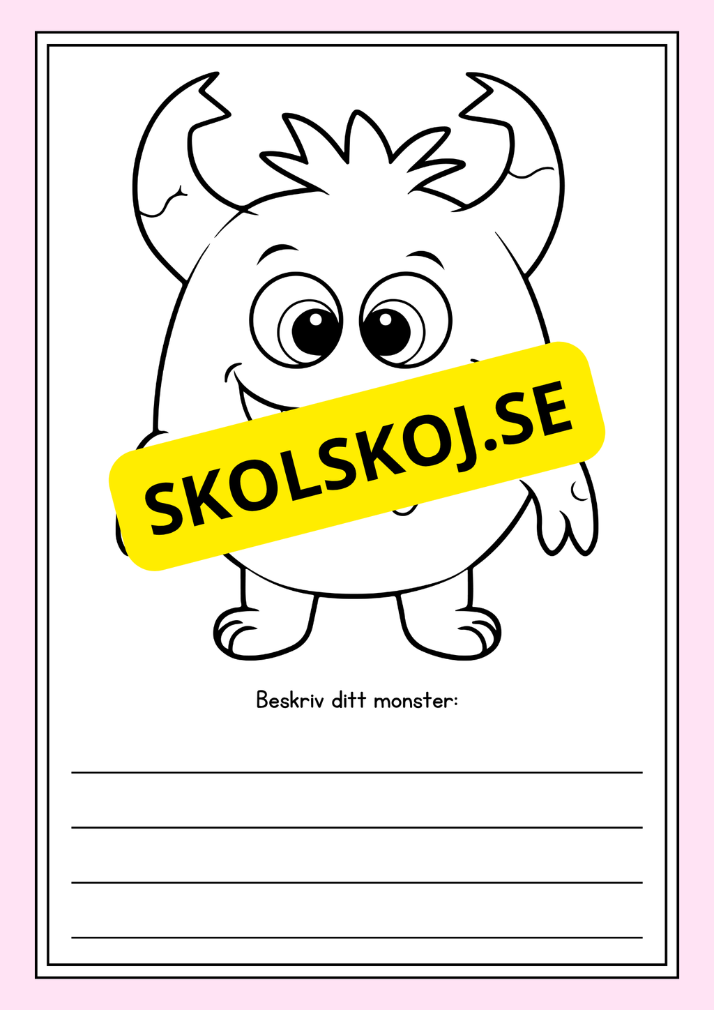 Mina monster - Beskriv ditt monster