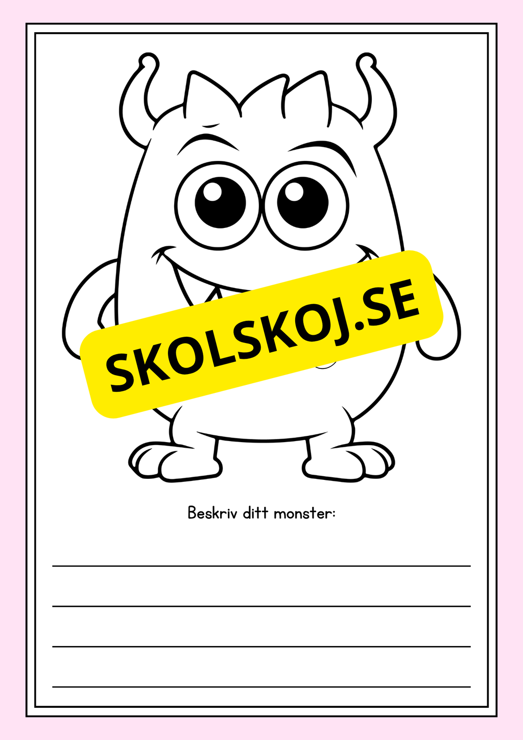 Mina monster - Beskriv ditt monster