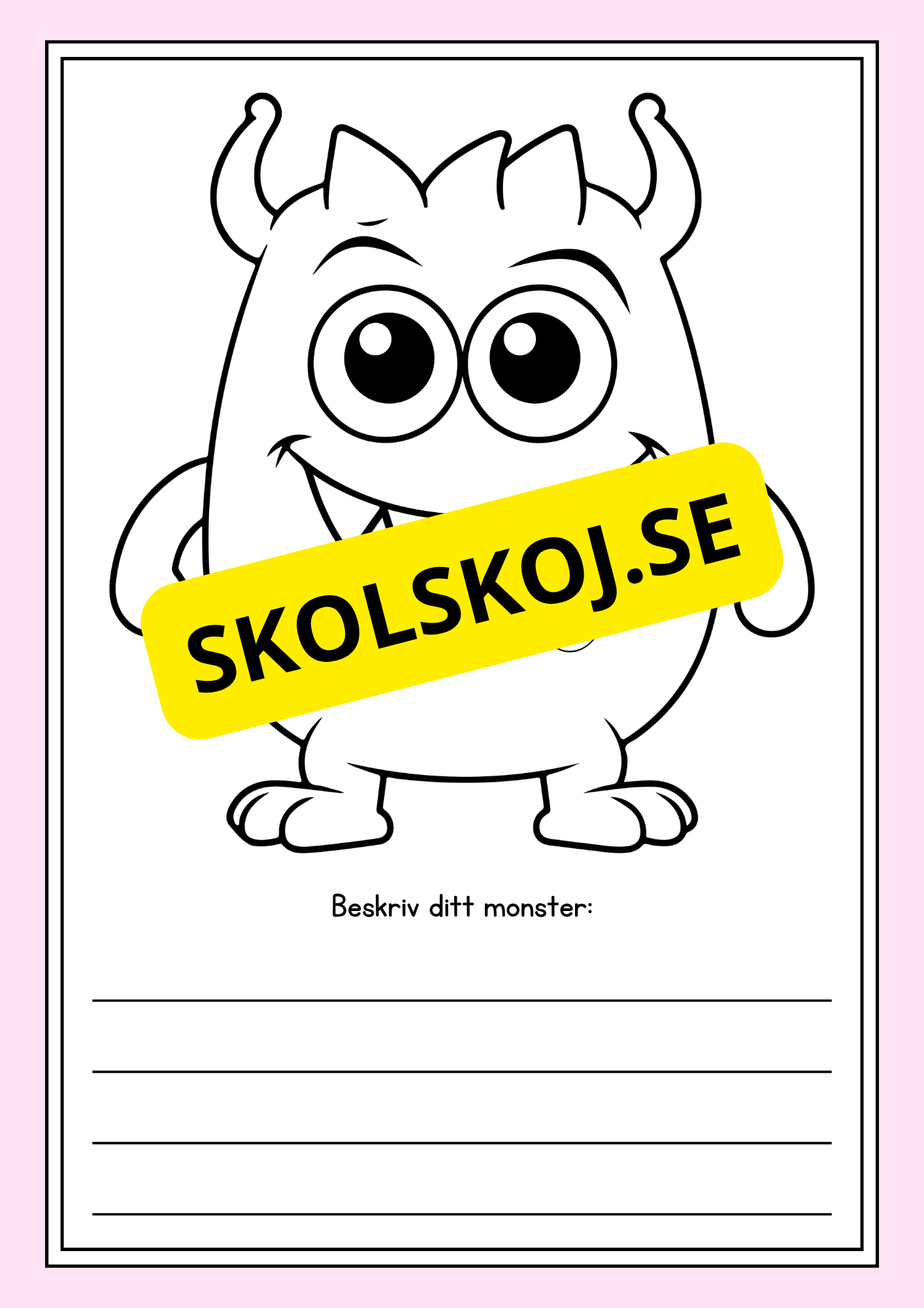 Mina monster - Beskriv ditt monster