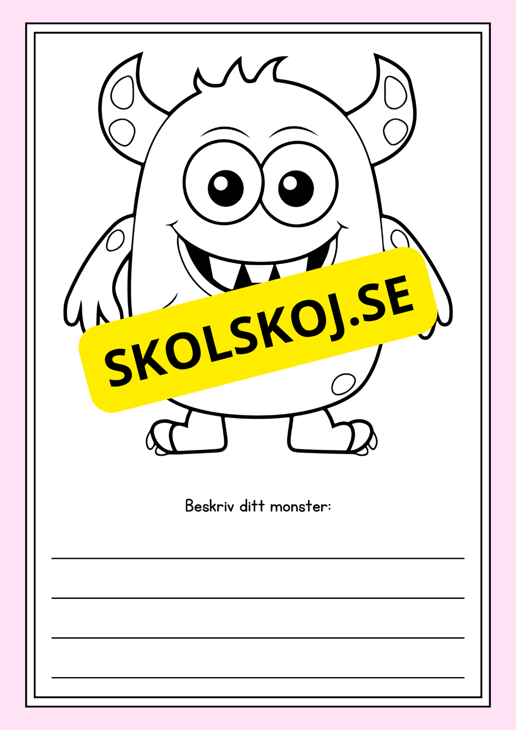 Mina monster - Beskriv ditt monster
