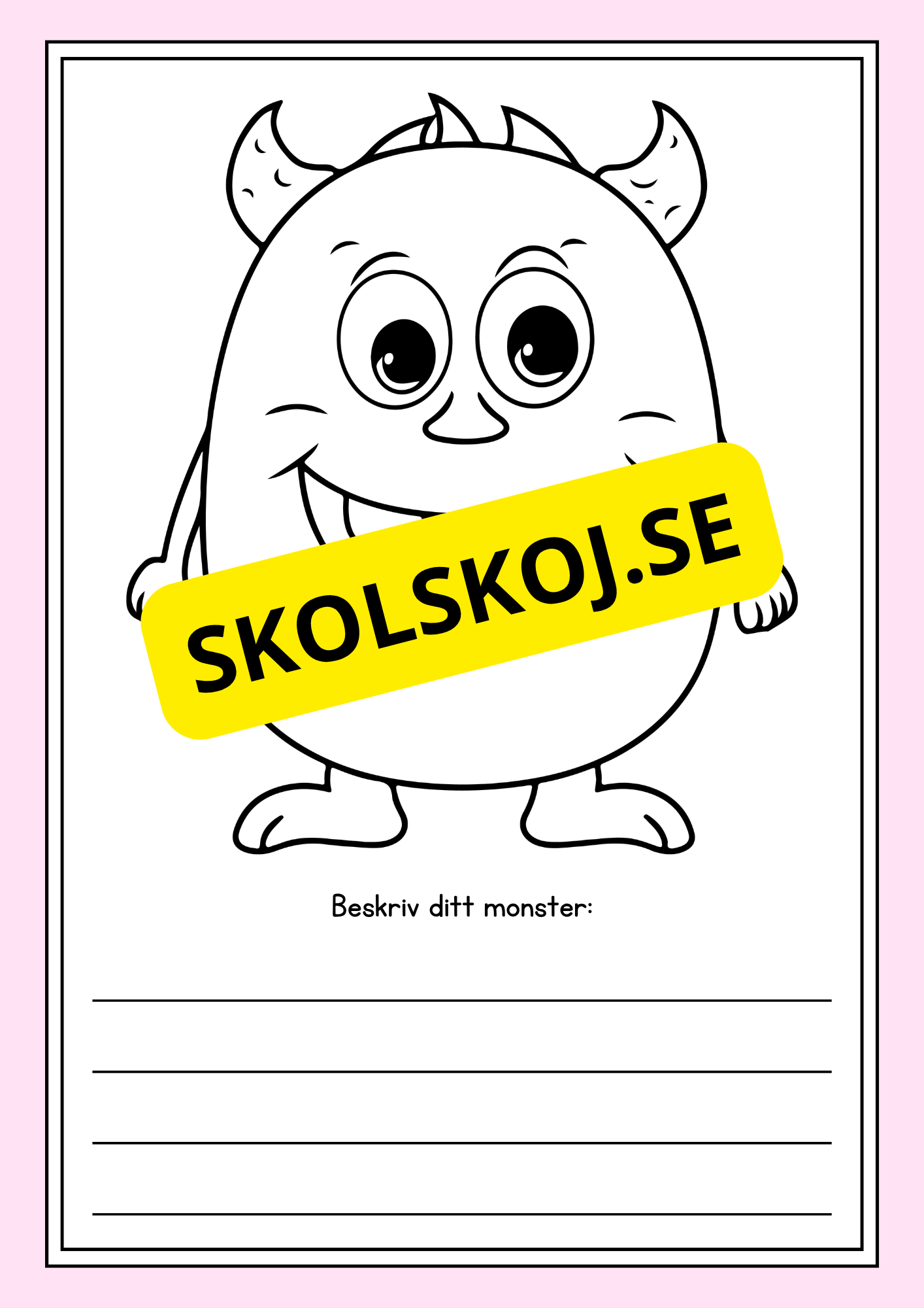 Mina monster - Beskriv ditt monster