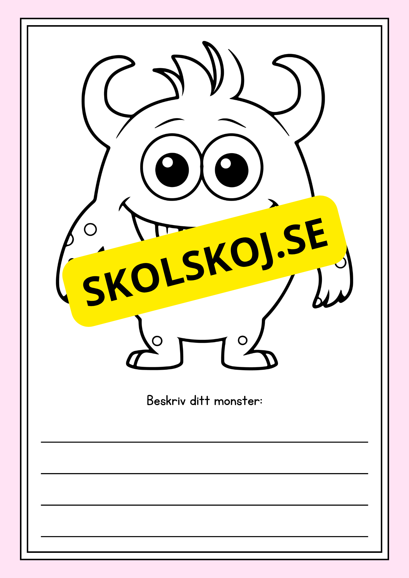 Mina monster - Beskriv ditt monster