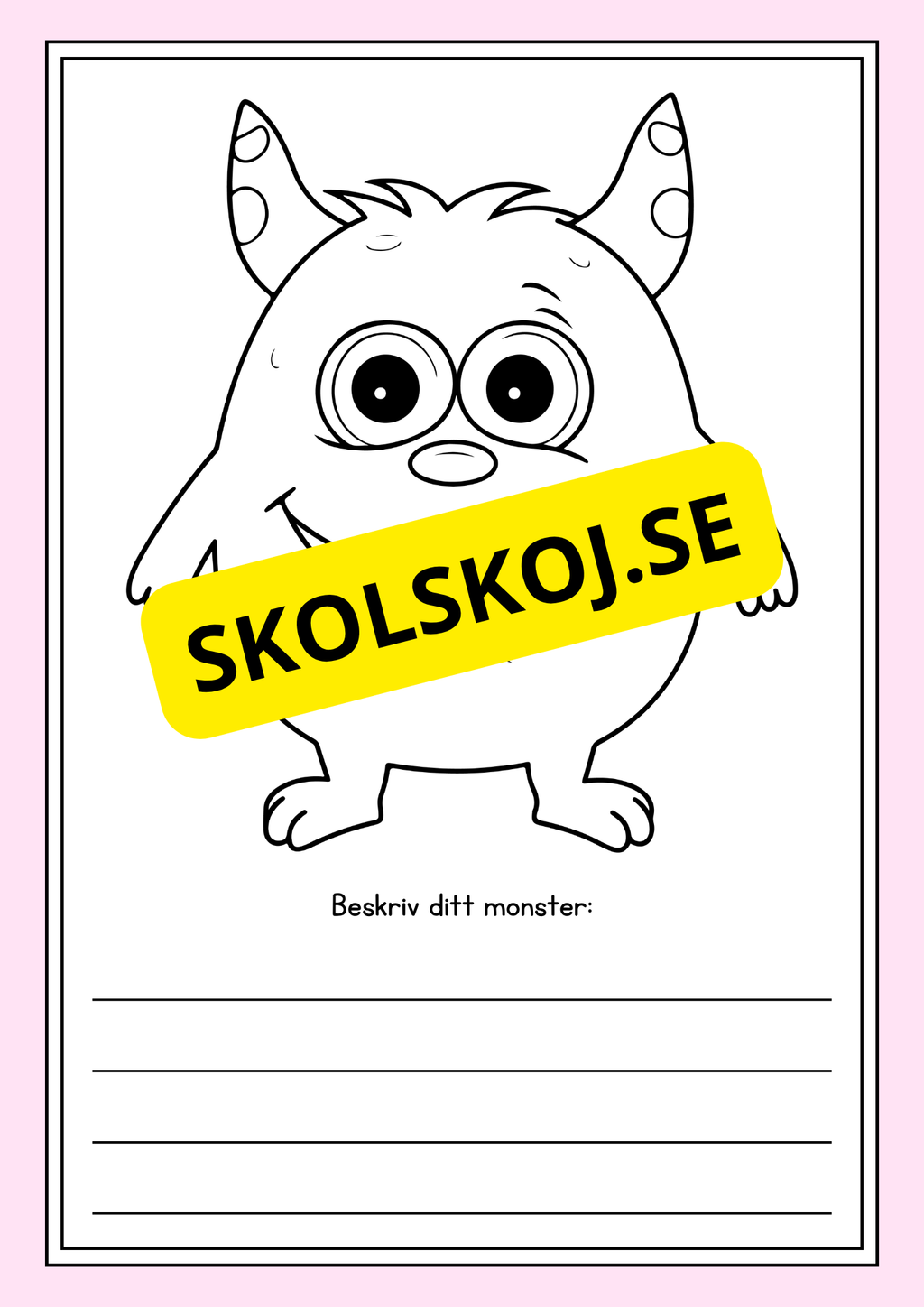 Mina monster - Beskriv ditt monster
