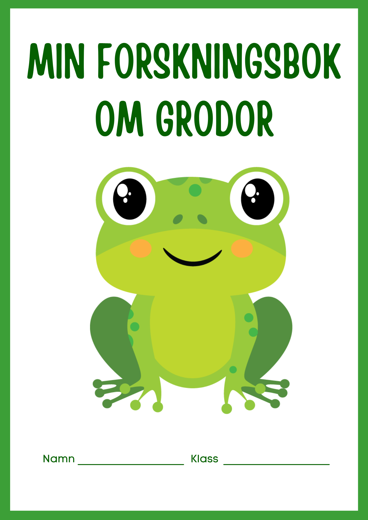 Min forskningsbok om grodor