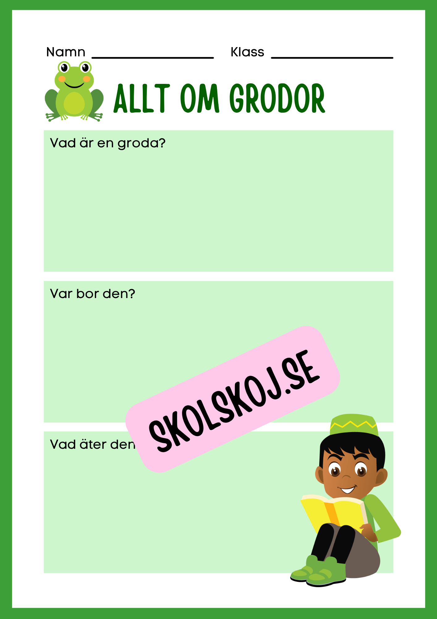 Min forskningsbok om grodor