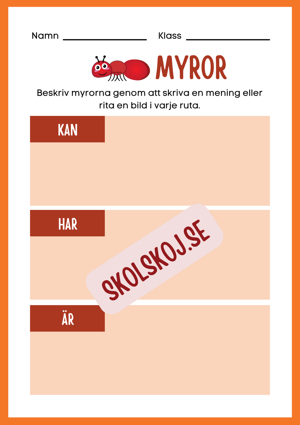 Min forskningsbok om myror