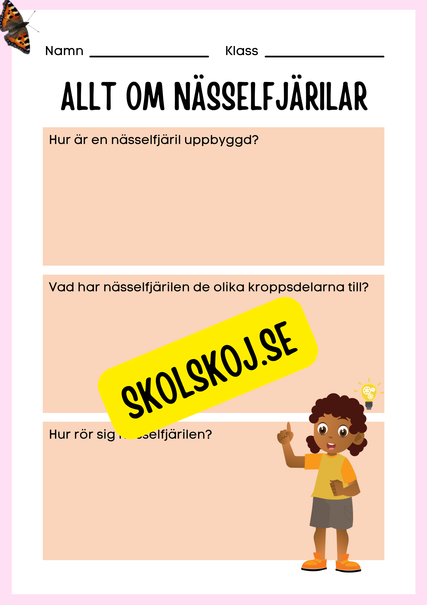 Min forskningsbok om nässelfjärilar