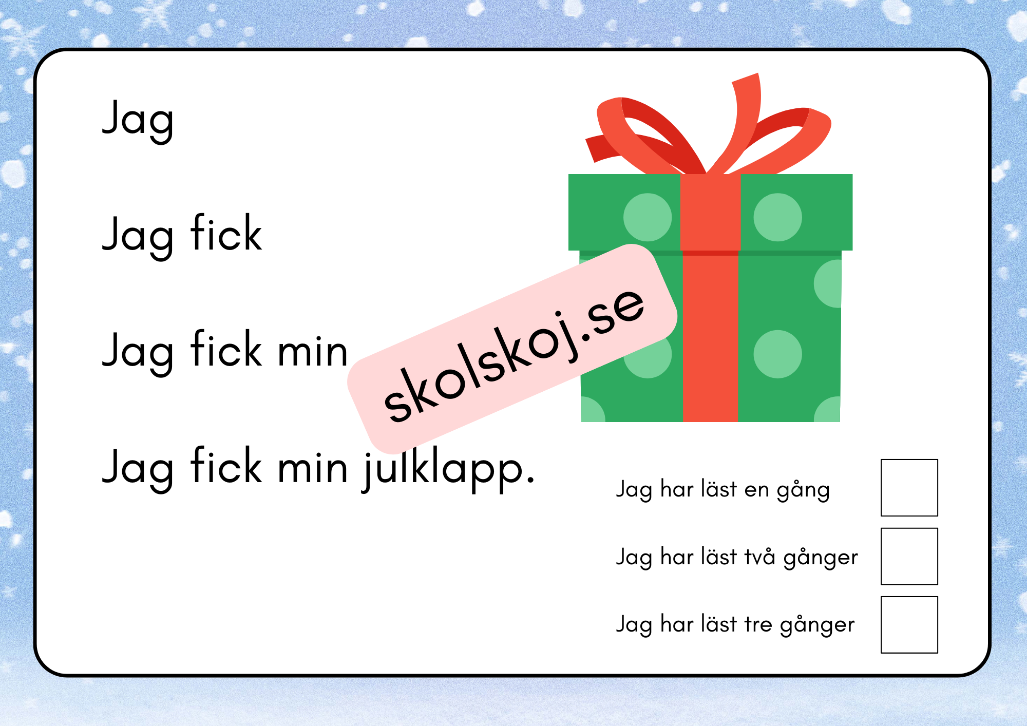 Min läsebok om jul
