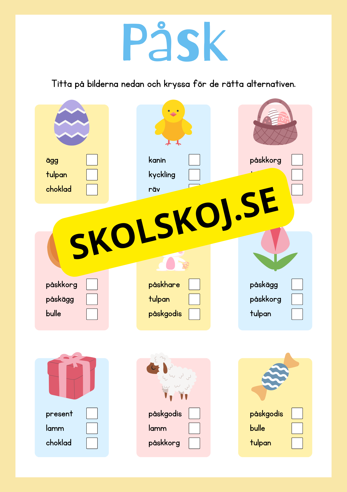 Min påsk - Aktivitetsbok