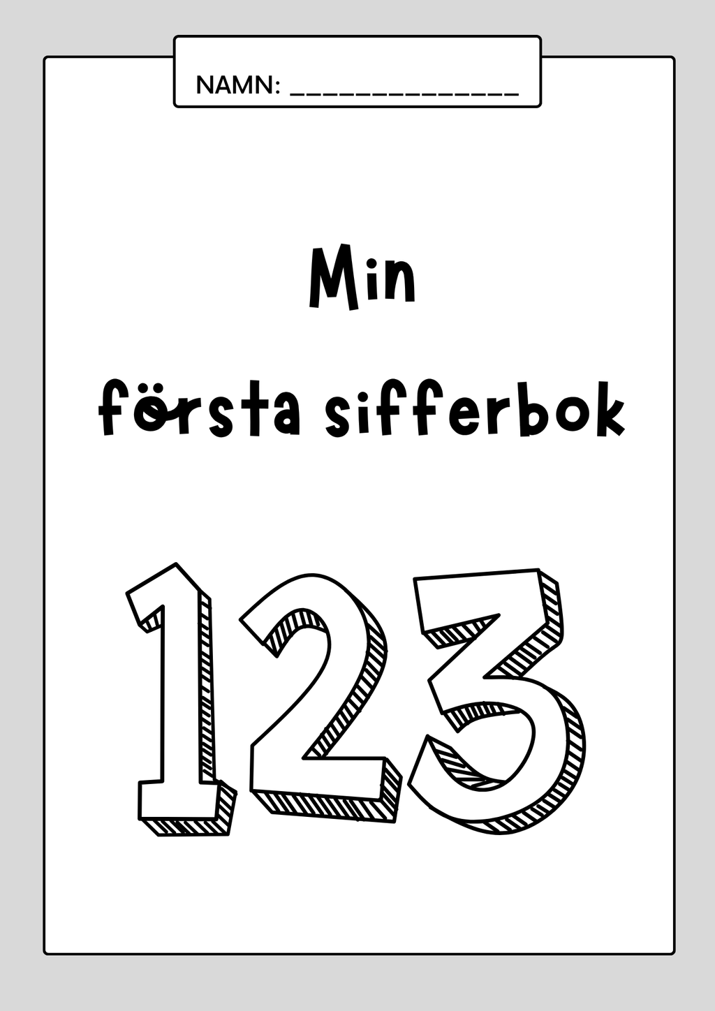 Min sifferbok 1 - 20