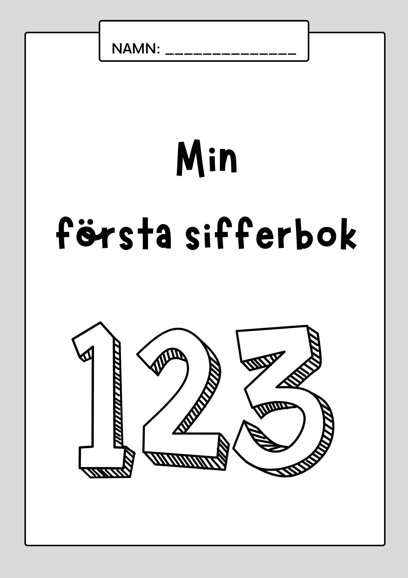 Min sifferbok 1 - 20