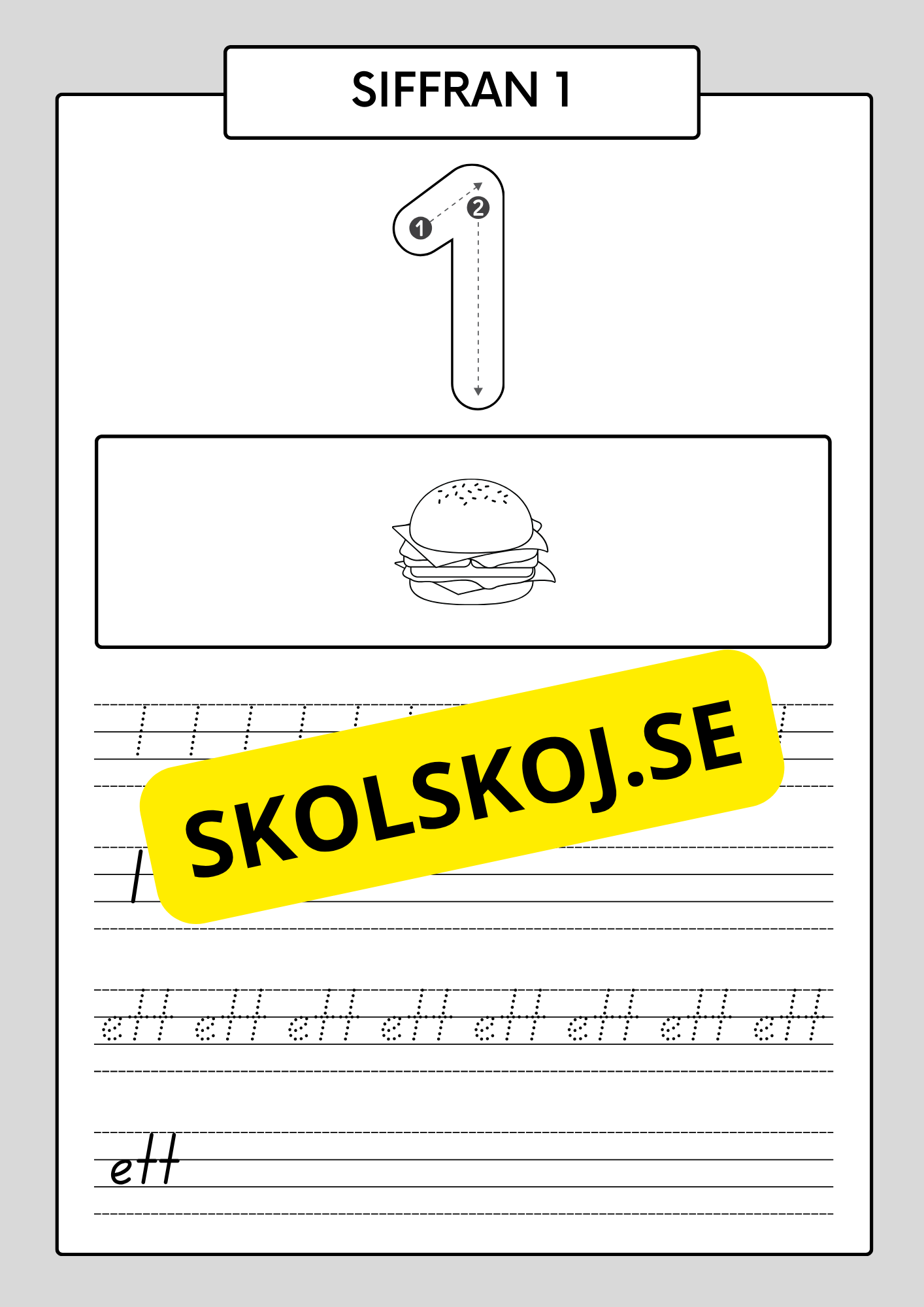 Min sifferbok 1 - 20