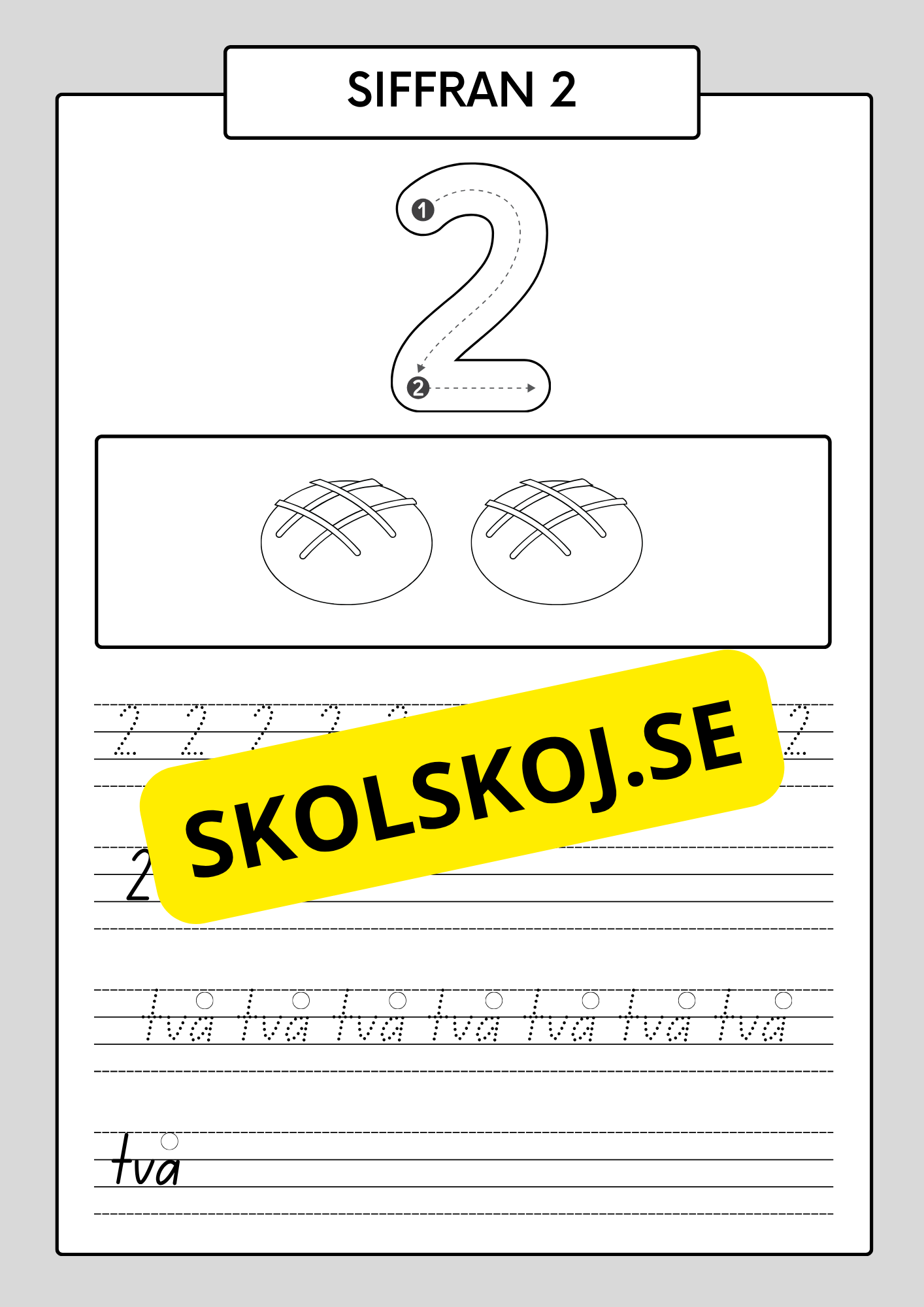 Min sifferbok 1 - 20