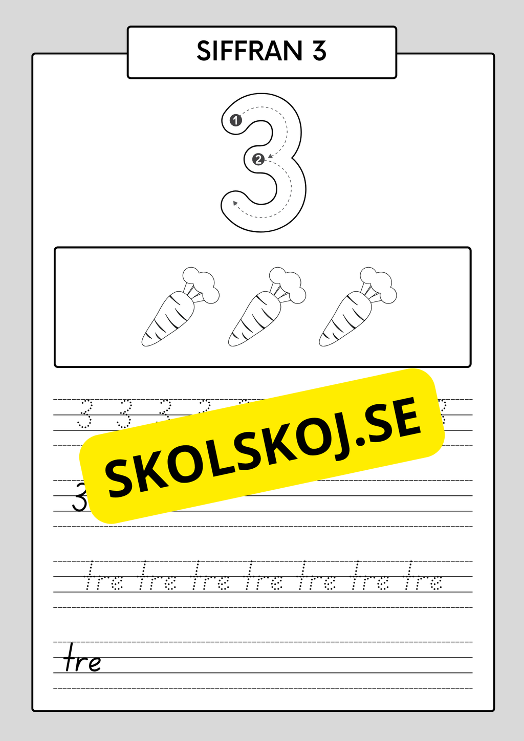 Min sifferbok 1 - 20