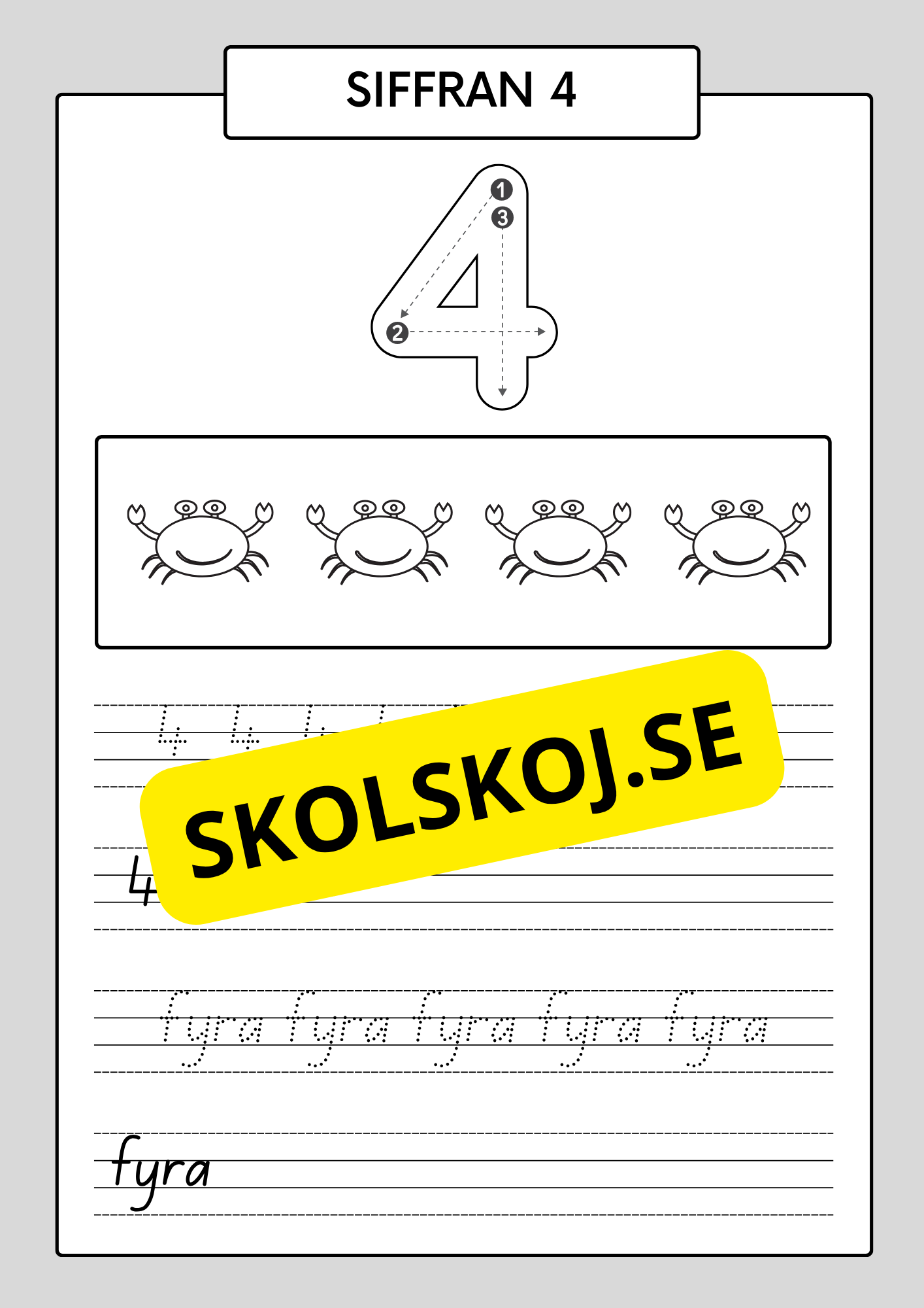 Min sifferbok 1 - 20