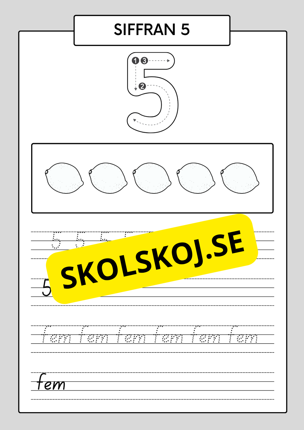Min sifferbok 1 - 20