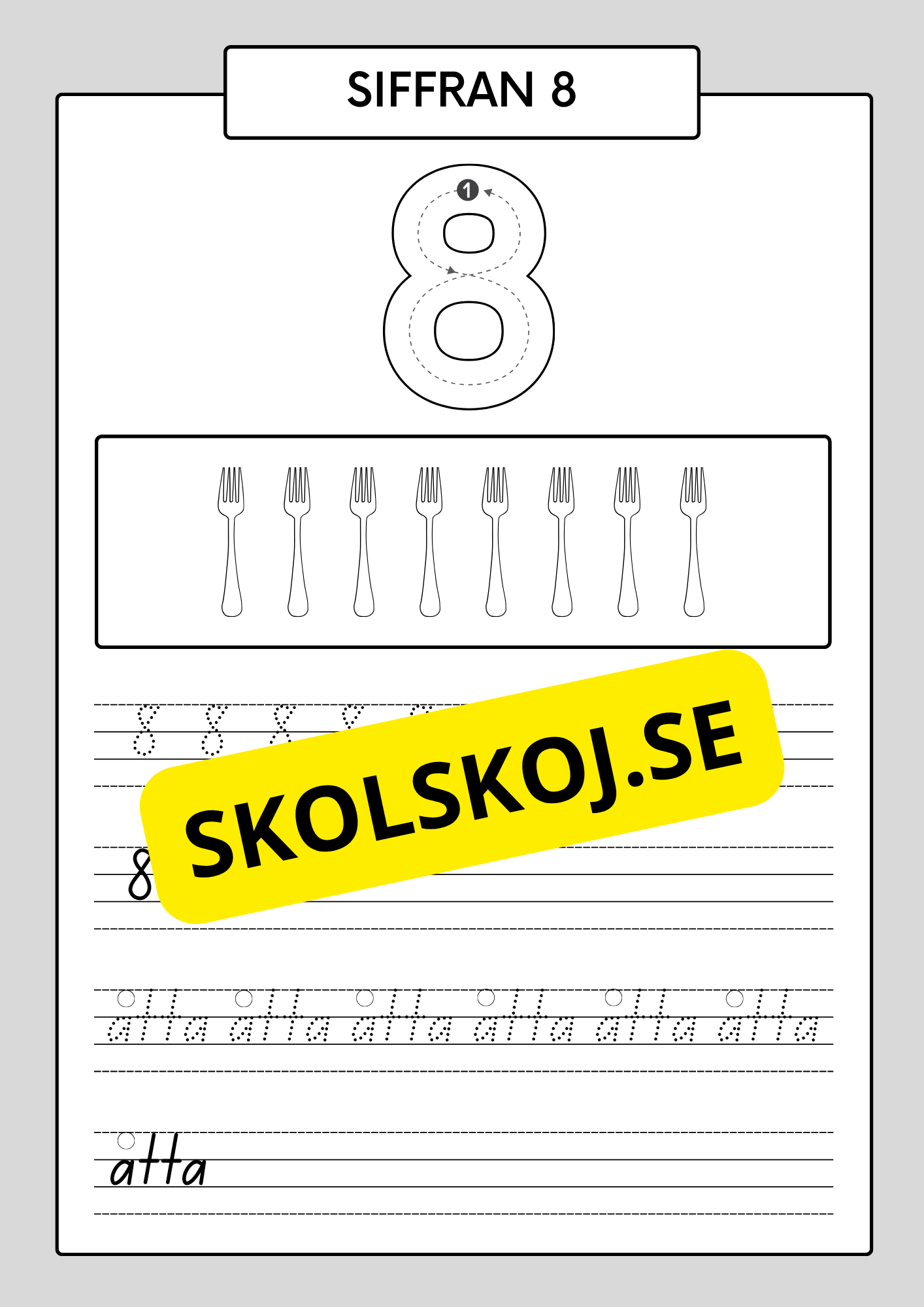 Min sifferbok 1 - 20