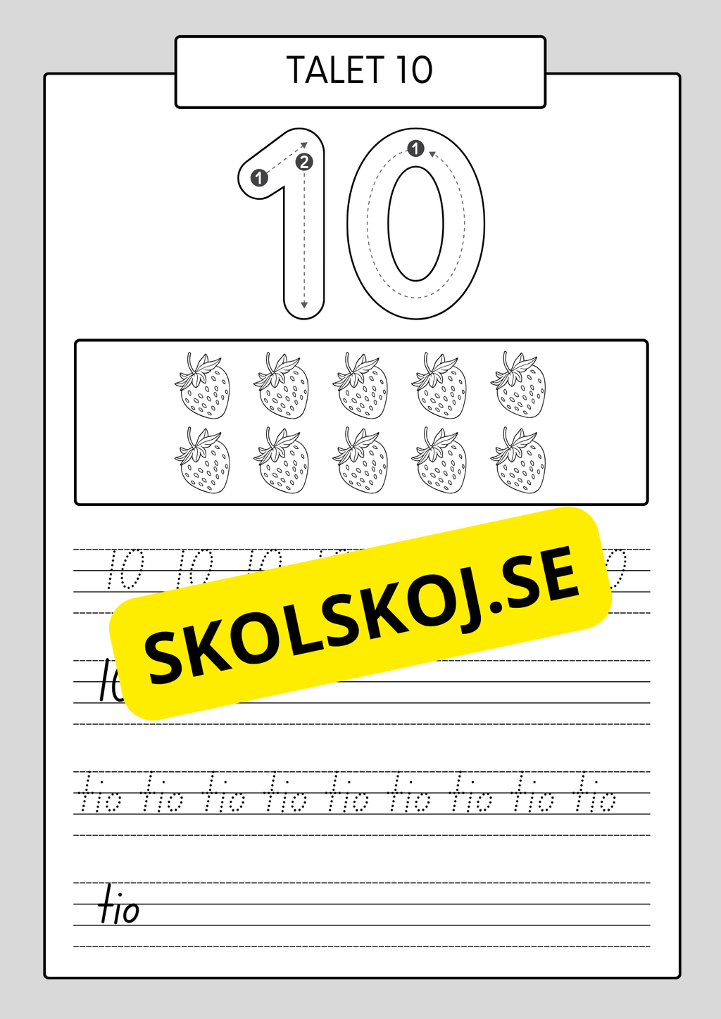Min sifferbok 1 - 20