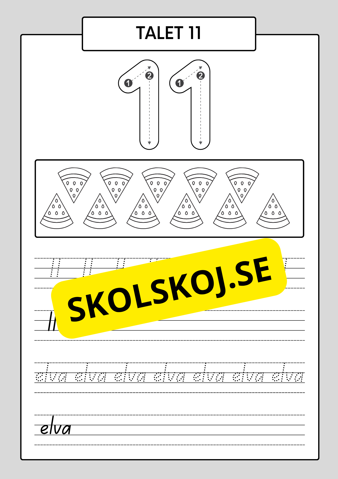 Min sifferbok 1 - 20