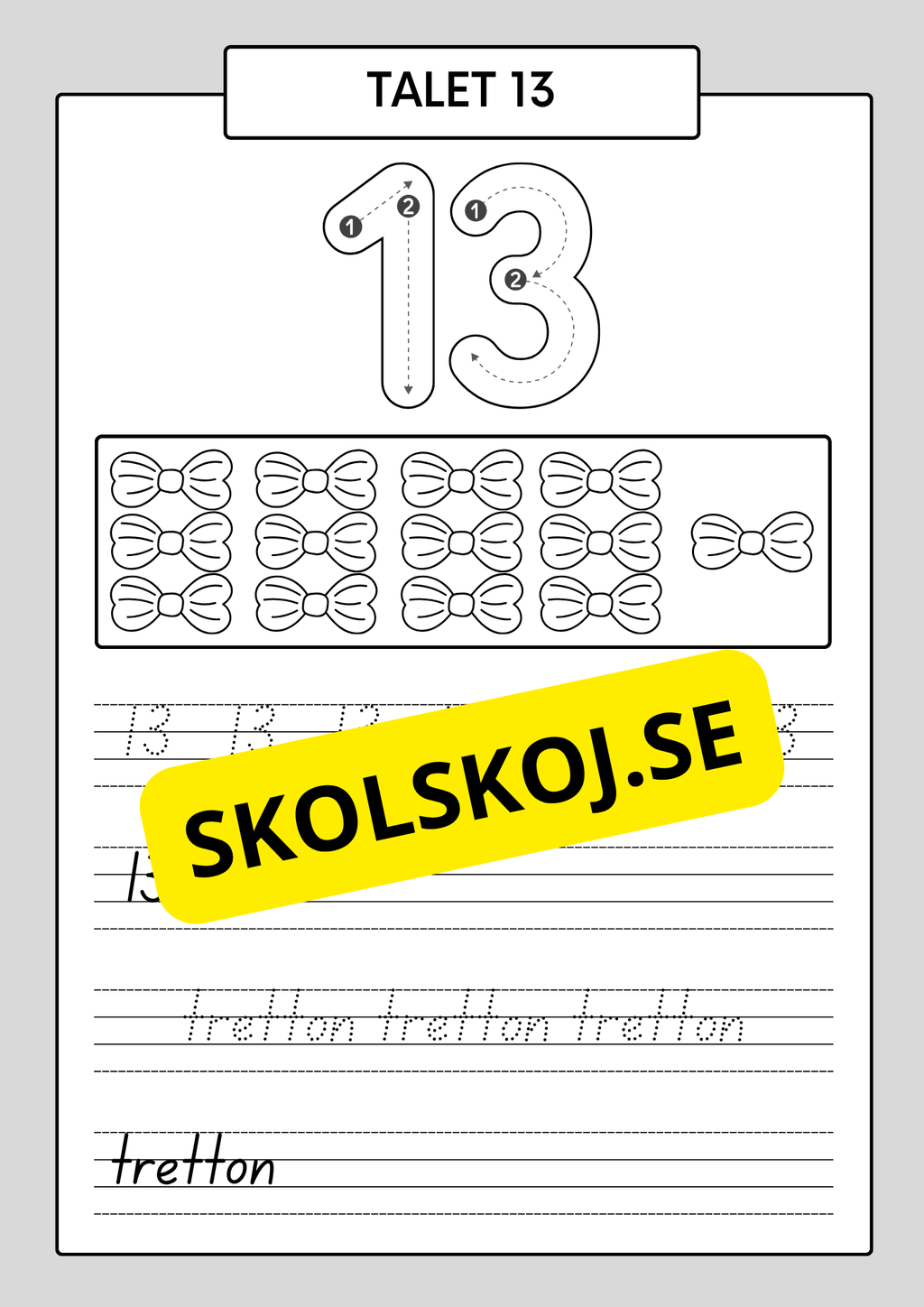 Min sifferbok 1 - 20